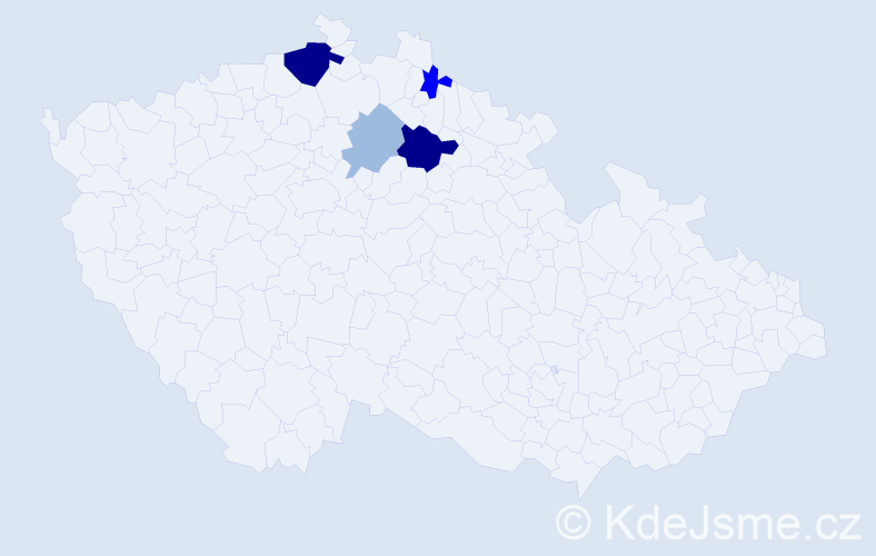 Příjmení: 'Krajcsovics', počet výskytů 13 v celé ČR