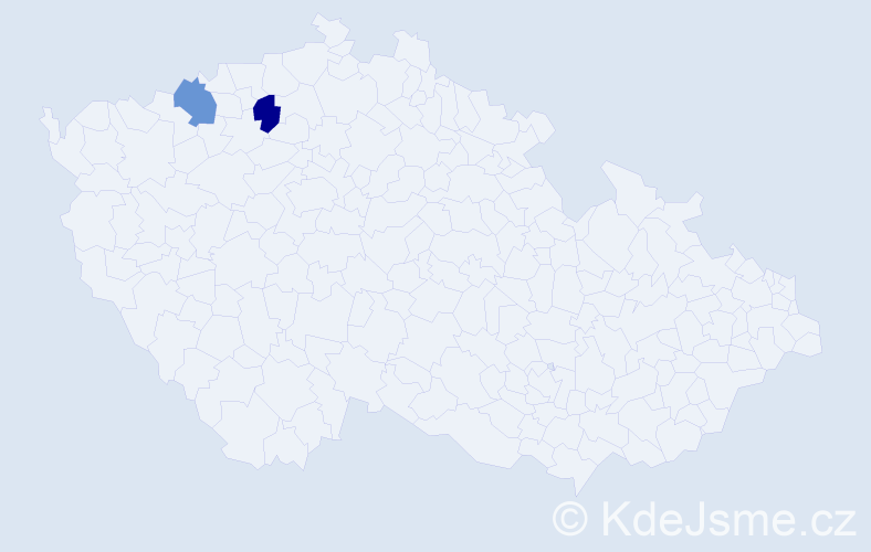 Příjmení: 'Klum', počet výskytů 4 v celé ČR