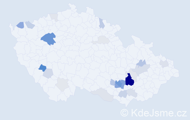Příjmení: 'Bugnerová', počet výskytů 77 v celé ČR