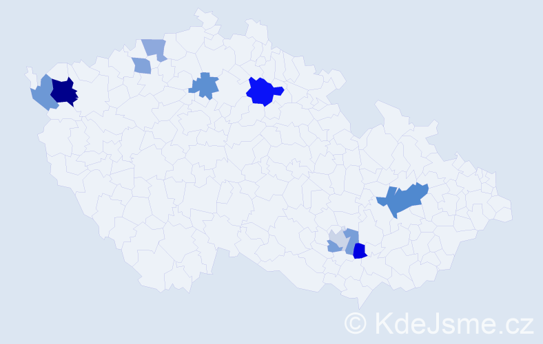 Příjmení: 'Orvošová', počet výskytů 16 v celé ČR