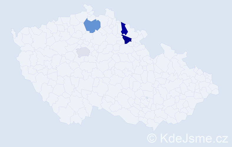 Příjmení: 'Milbauerová', počet výskytů 4 v celé ČR