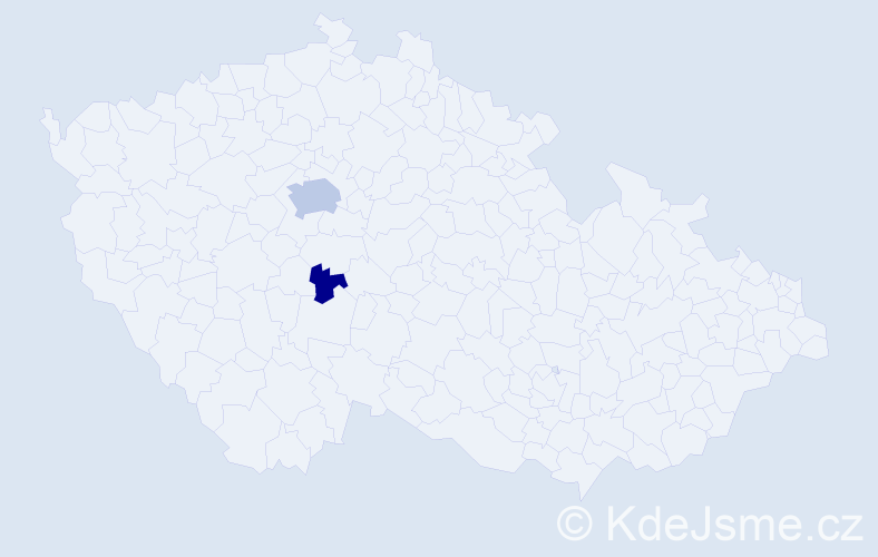 Příjmení: 'Kostina', počet výskytů 7 v celé ČR