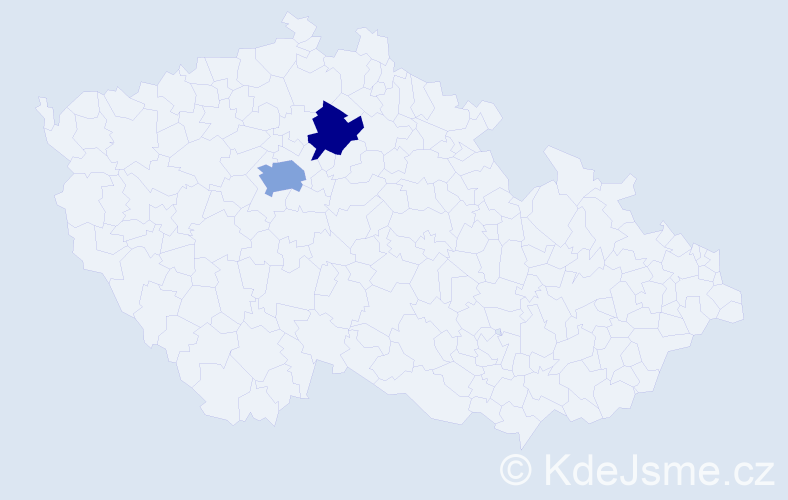 Příjmení: 'Led', počet výskytů 3 v celé ČR