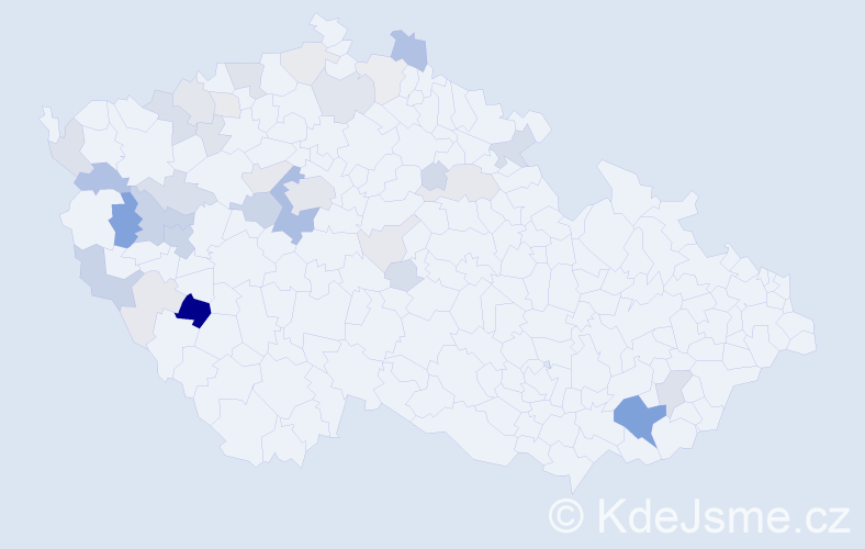 Příjmení: 'Balíčková', počet výskytů 119 v celé ČR