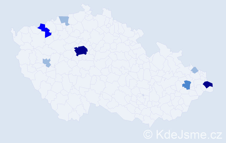 Příjmení: 'Kalinská', počet výskytů 16 v celé ČR