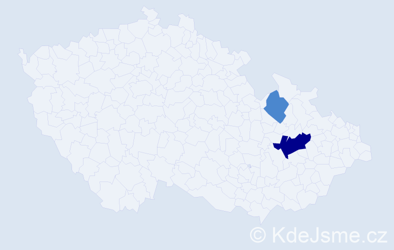 Příjmení: 'Czmero', počet výskytů 4 v celé ČR
