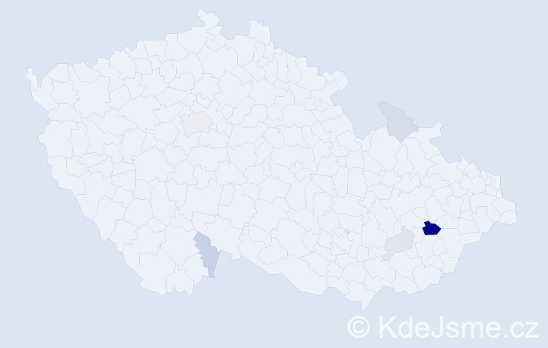 Příjmení: 'Kostrbel', počet výskytů 14 v celé ČR