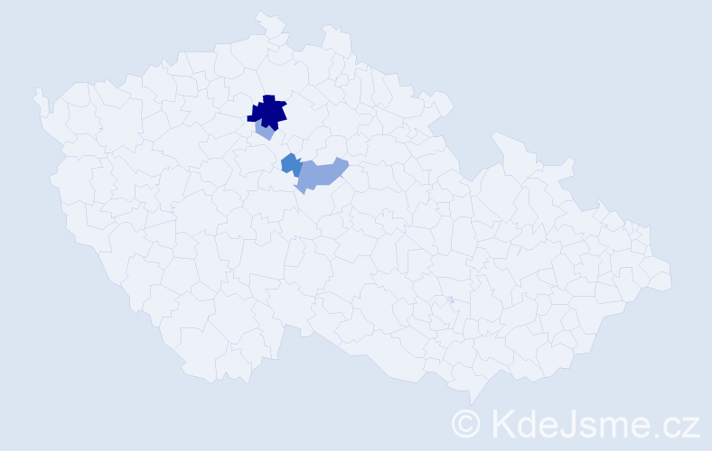 Příjmení: 'Raukner', počet výskytů 9 v celé ČR