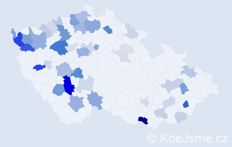 Příjmení: 'Srnková', počet výskytů 126 v celé ČR