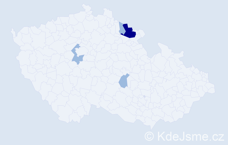Příjmení: 'Lenzing', počet výskytů 7 v celé ČR