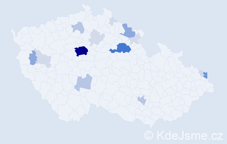 Příjmení: 'Borys', počet výskytů 51 v celé ČR