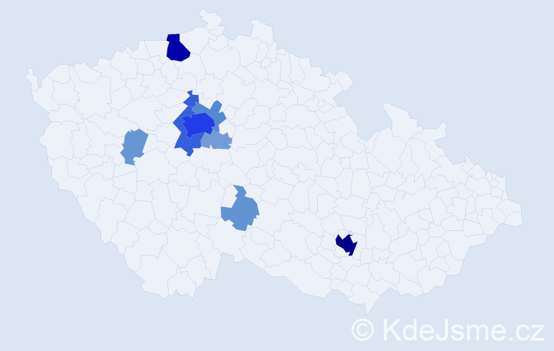 Příjmení: 'Shtefko', počet výskytů 52 v celé ČR