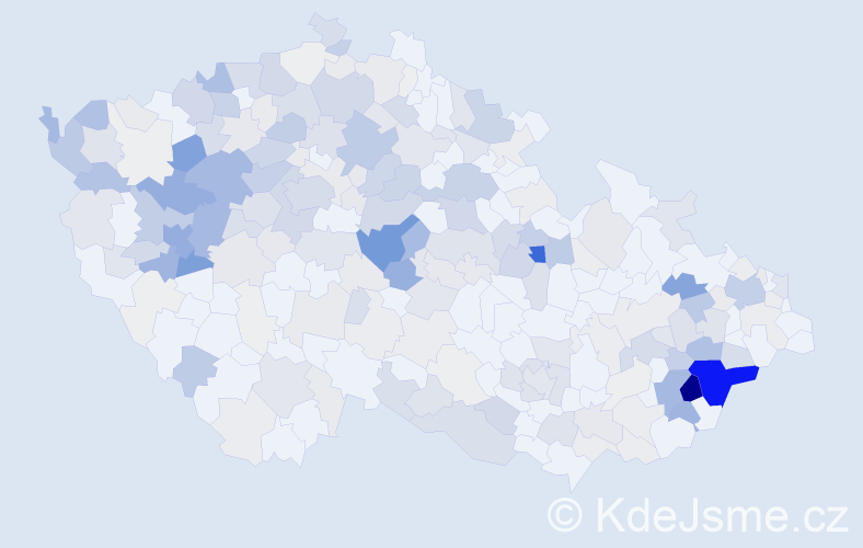 Příjmení: 'Hurtová', počet výskytů 992 v celé ČR