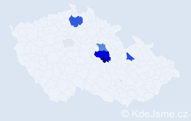 Příjmení: 'Převratská', počet výskytů 10 v celé ČR