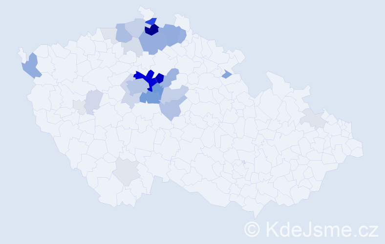 Příjmení: 'Manhart', počet výskytů 107 v celé ČR
