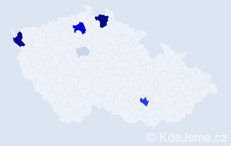 Příjmení: 'Lund', počet výskytů 8 v celé ČR