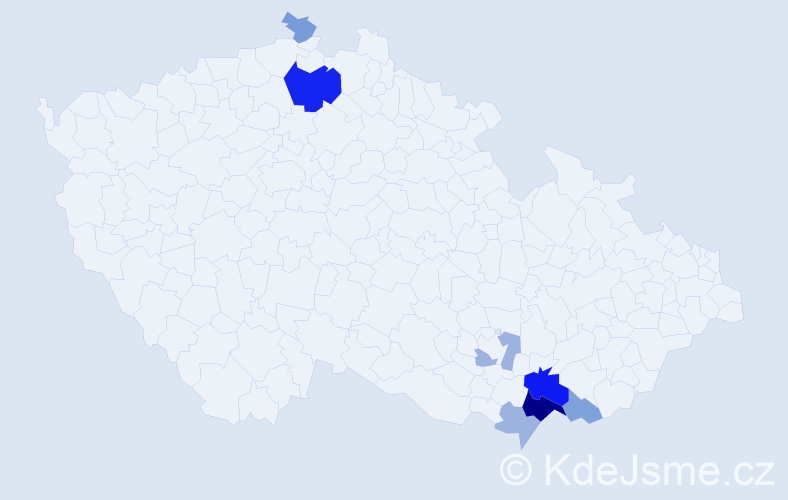 Příjmení: 'Skřápková', počet výskytů 19 v celé ČR
