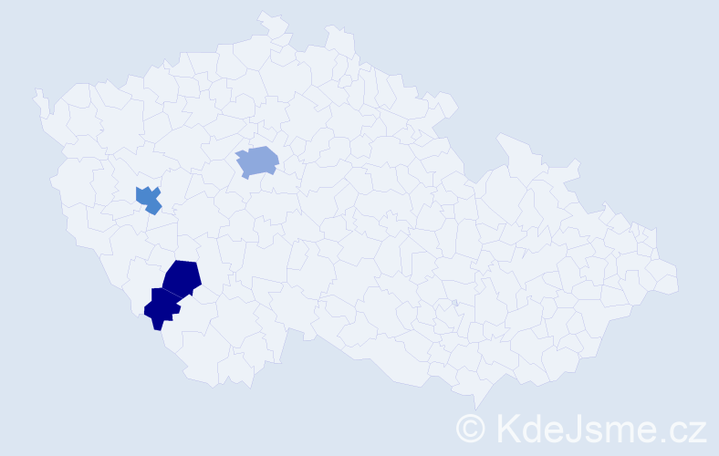 Příjmení: 'Sichinger', počet výskytů 13 v celé ČR