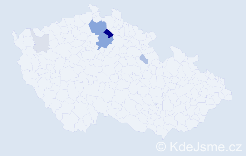 Příjmení: 'Čurej', počet výskytů 18 v celé ČR