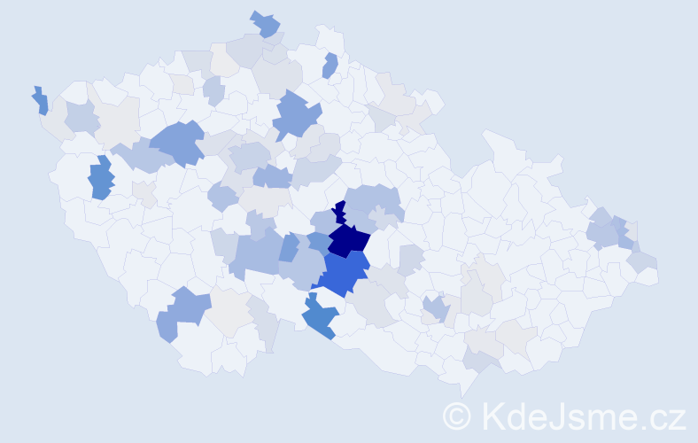 Příjmení: 'Miksová', počet výskytů 343 v celé ČR