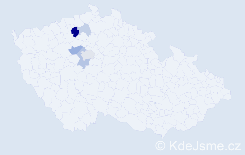 Příjmení: 'Holeyšovská', počet výskytů 15 v celé ČR