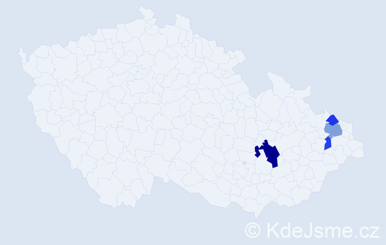 Příjmení: 'Kurlandová', počet výskytů 7 v celé ČR