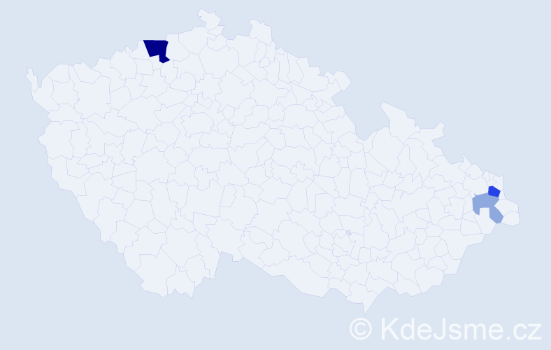 Příjmení: 'Niedelská', počet výskytů 9 v celé ČR