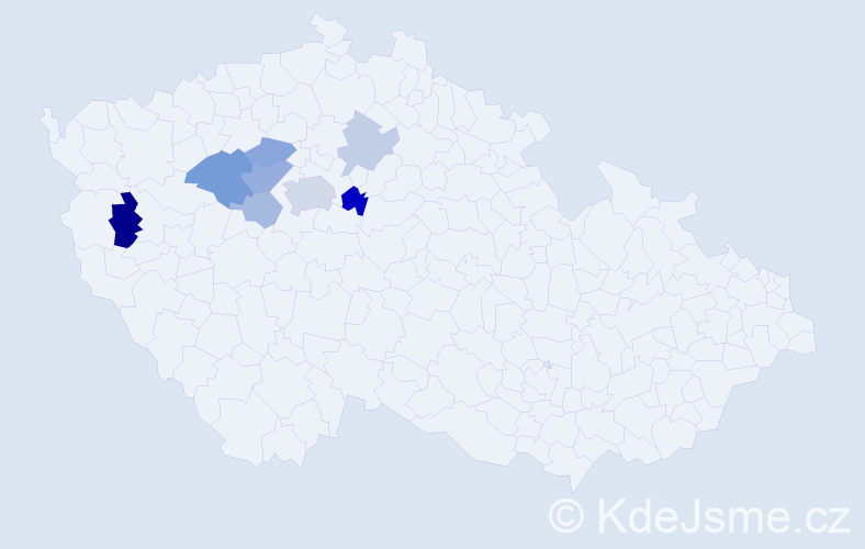 Příjmení: 'Churánková', počet výskytů 16 v celé ČR
