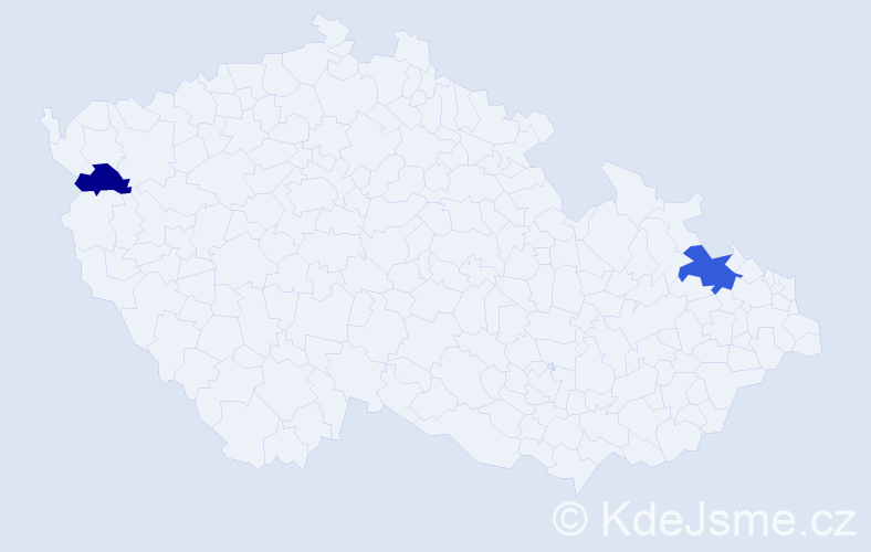 Příjmení: 'Mrencová', počet výskytů 3 v celé ČR