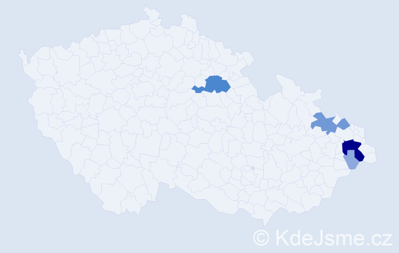 Příjmení: 'Brojáčová', počet výskytů 14 v celé ČR