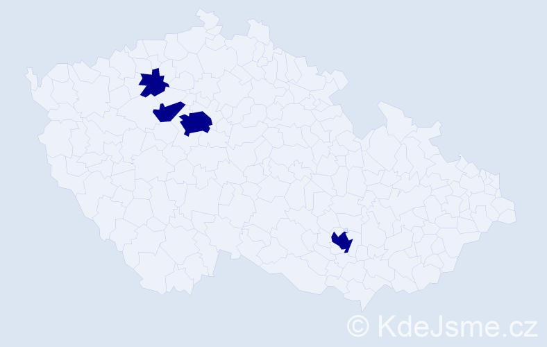 Příjmení: 'Kačinec', počet výskytů 4 v celé ČR
