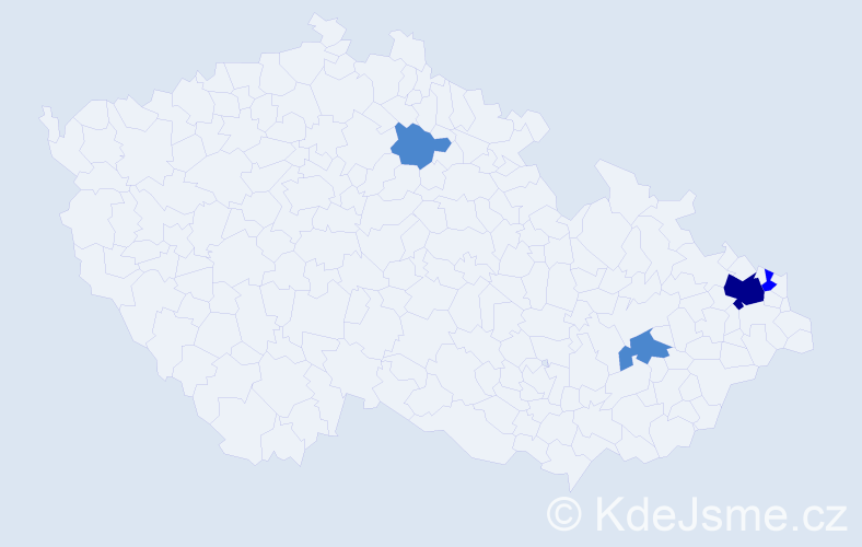 Příjmení: 'Puchlo', počet výskytů 7 v celé ČR