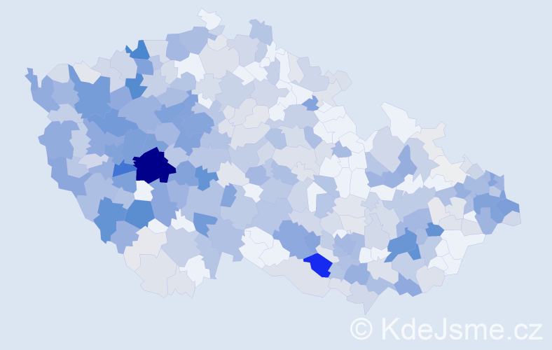 Příjmení: 'Karas', počet výskytů 1549 v celé ČR