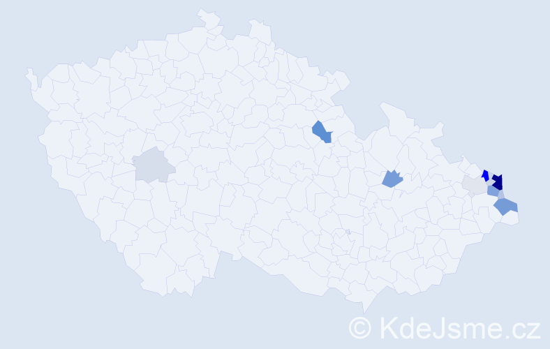 Příjmení: 'Szotková', počet výskytů 48 v celé ČR