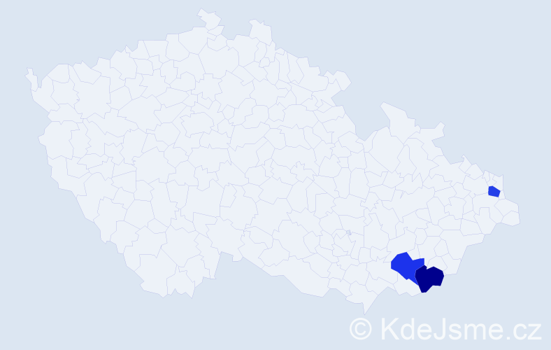 Příjmení: 'Babrnák', počet výskytů 3 v celé ČR
