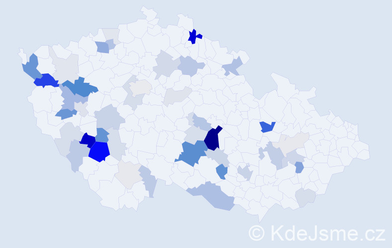 Příjmení: 'Pivničková', počet výskytů 138 v celé ČR