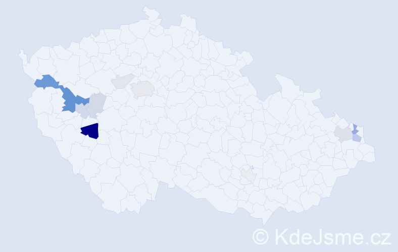 Příjmení: 'Míčko', počet výskytů 34 v celé ČR