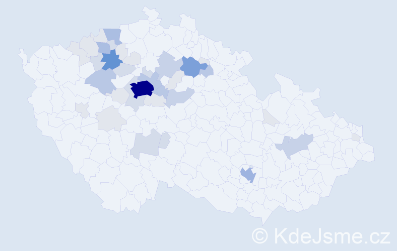 Příjmení: 'Vohánka', počet výskytů 128 v celé ČR