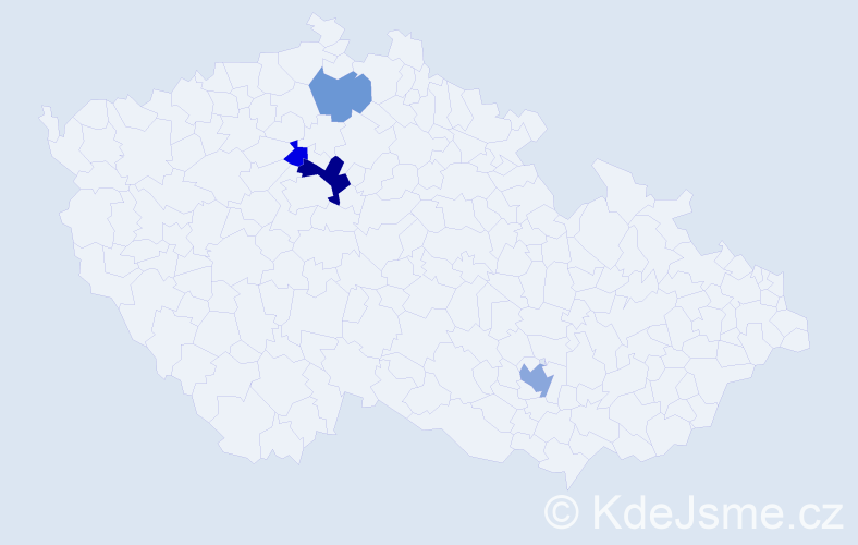 Příjmení: 'Doňarová', počet výskytů 7 v celé ČR