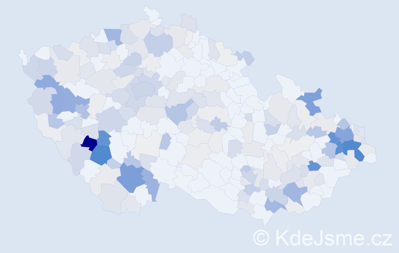 Příjmení: 'Klečka', počet výskytů 980 v celé ČR