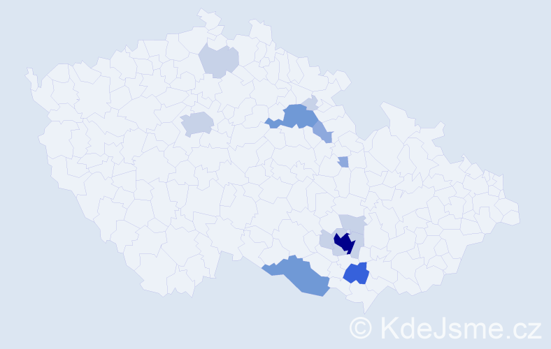 Příjmení: 'Groligová', počet výskytů 38 v celé ČR