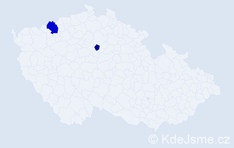 Příjmení: 'Sudra', počet výskytů 4 v celé ČR