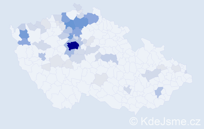 Příjmení: 'Titěrová', počet výskytů 180 v celé ČR