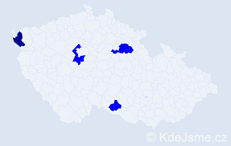 Příjmení: 'Cibuĺa', počet výskytů 5 v celé ČR