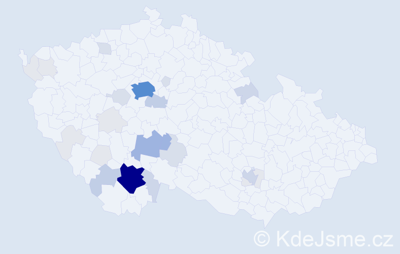 Příjmení: 'Vitha', počet výskytů 106 v celé ČR