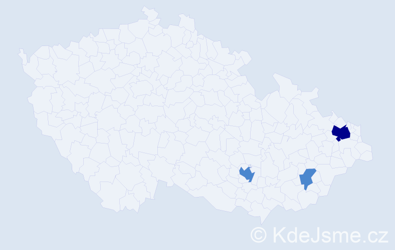 Příjmení: 'Mosor', počet výskytů 5 v celé ČR