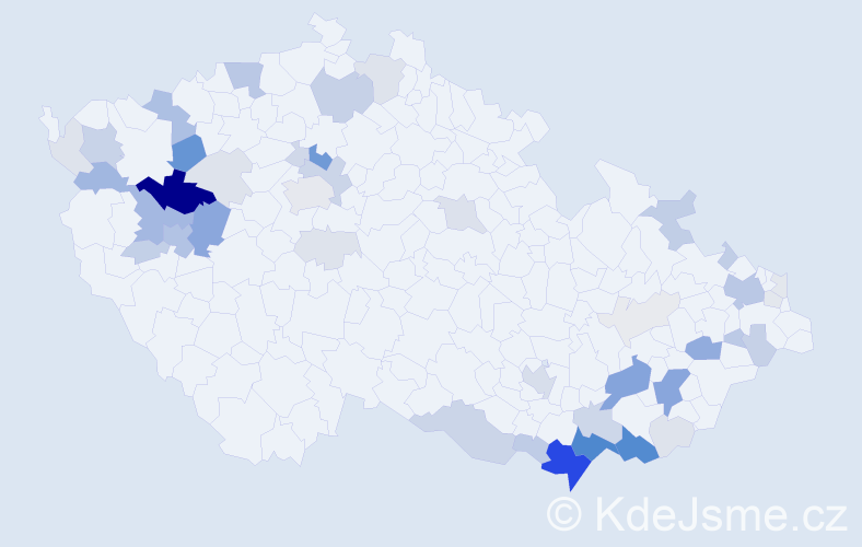 Příjmení: 'Piškulová', počet výskytů 168 v celé ČR