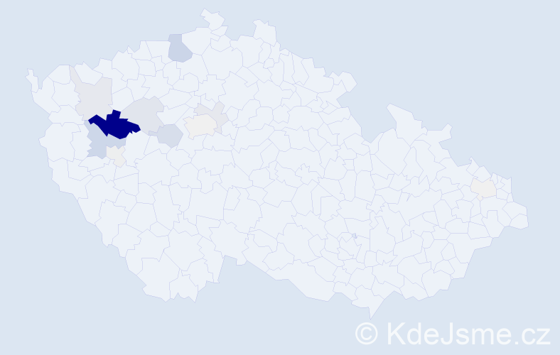 Příjmení: 'Kůsa', počet výskytů 49 v celé ČR