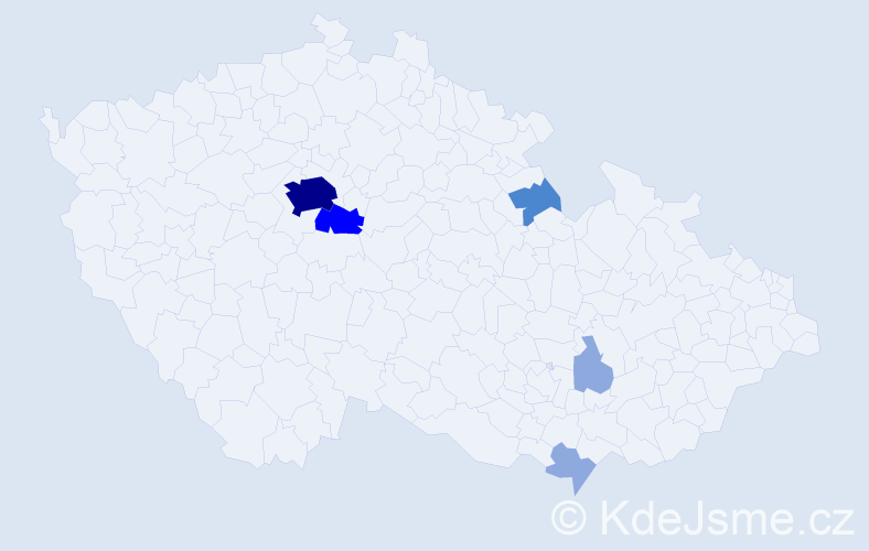 Příjmení: 'Porter', počet výskytů 15 v celé ČR
