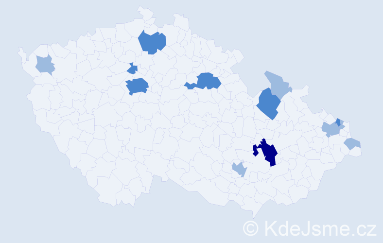 Příjmení: 'Bjalončík', počet výskytů 22 v celé ČR